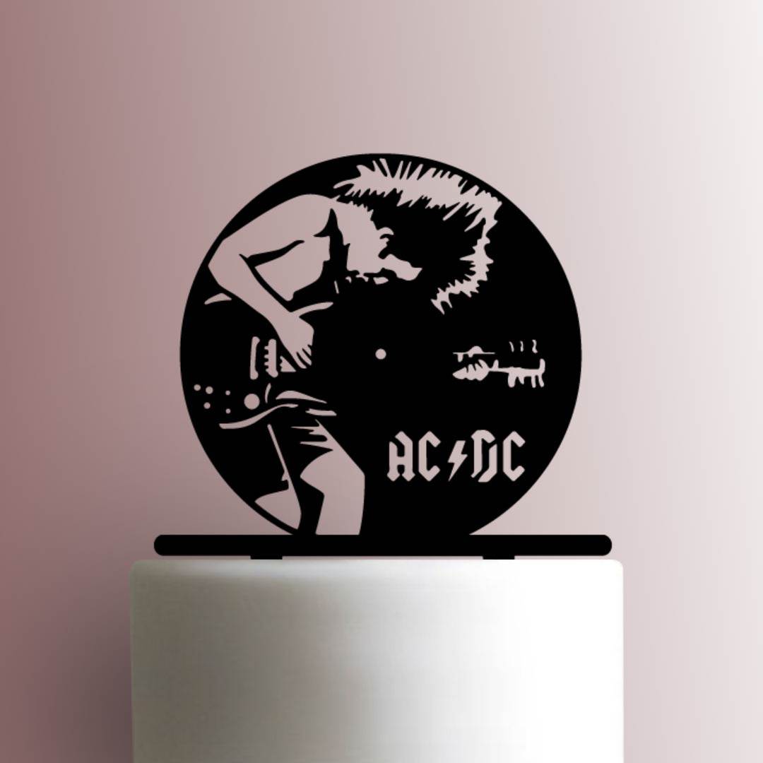 AC DC Record - Acrylic Cake Topper – Eaton Worx