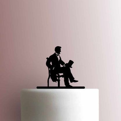 Abraham Lincoln on Chair - Acrylic Cake Topper