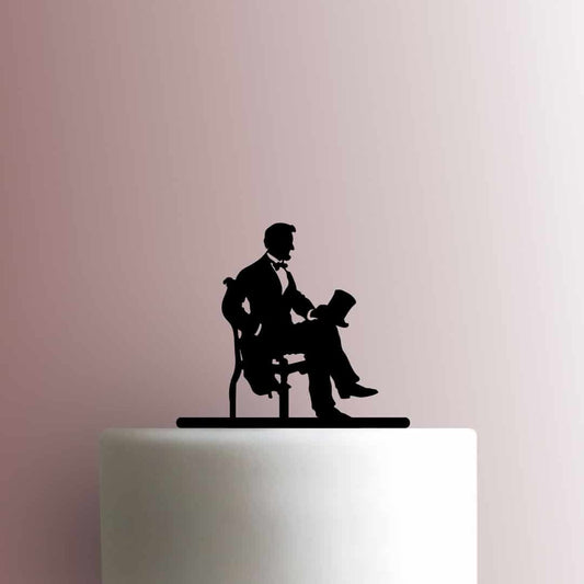 Abraham Lincoln on Chair - Acrylic Cake Topper
