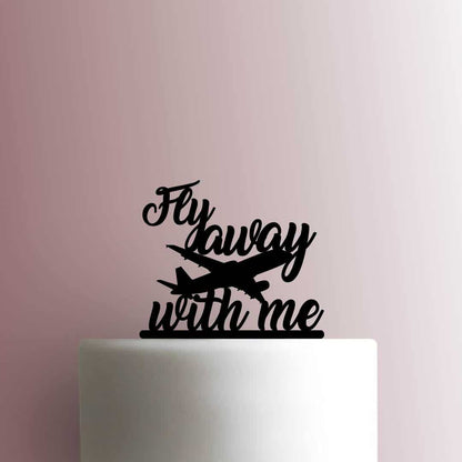 Airplane Fly Away With Me - Acrylic Cake Topper