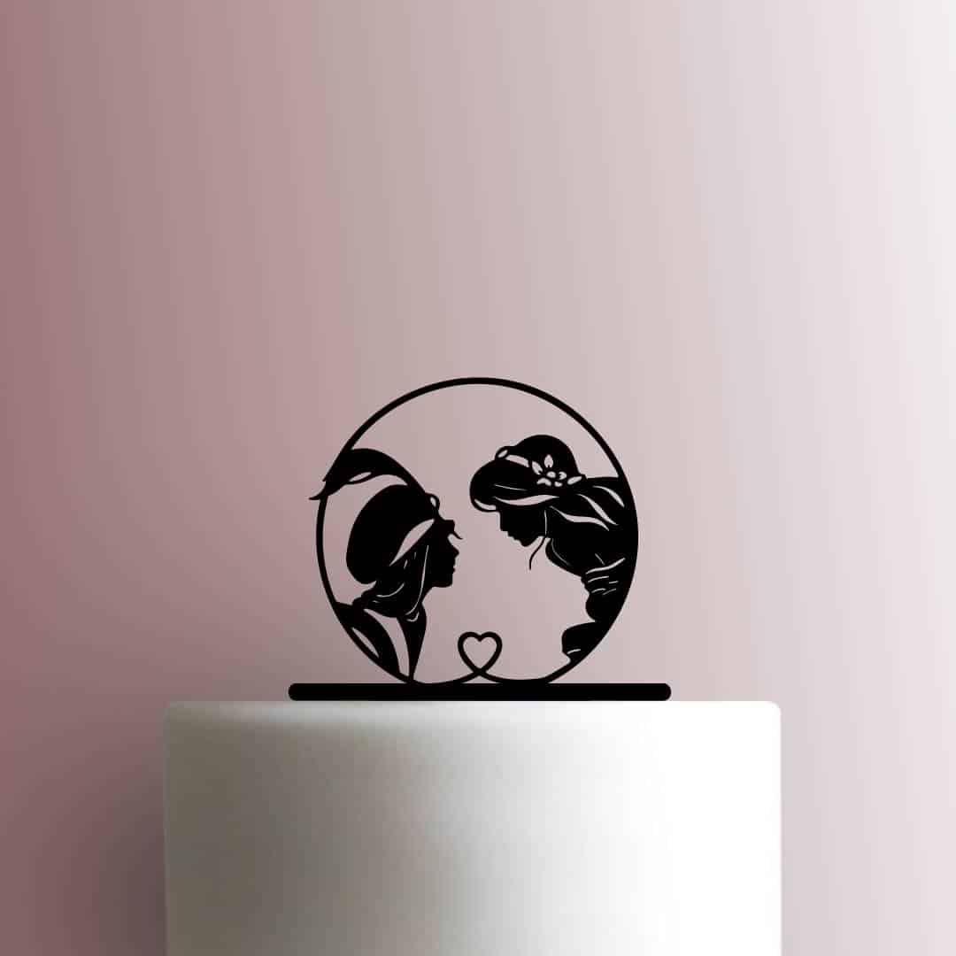 Aladdin and Jasmine - Acrylic Cake Topper