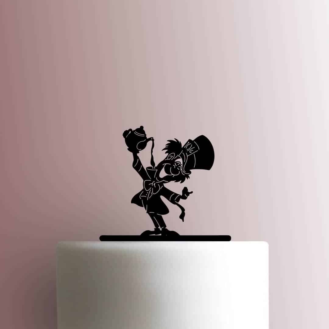 Alice in Wonderland ? Mad Hatter with Teapot - Acrylic Cake Topper