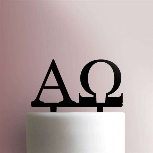 Alpha and Omega- Acrylic Cake Topper