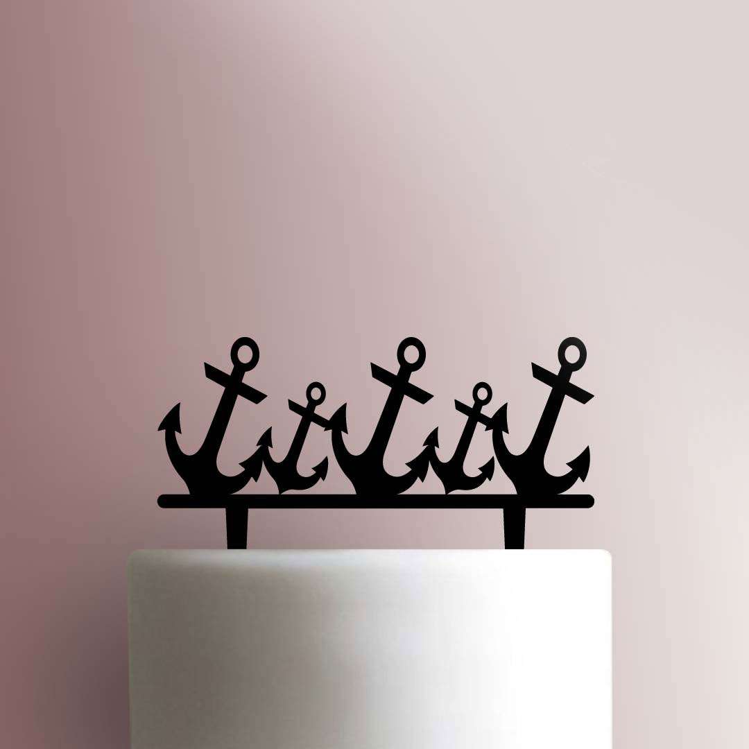 Anchors- Acrylic Cake Topper