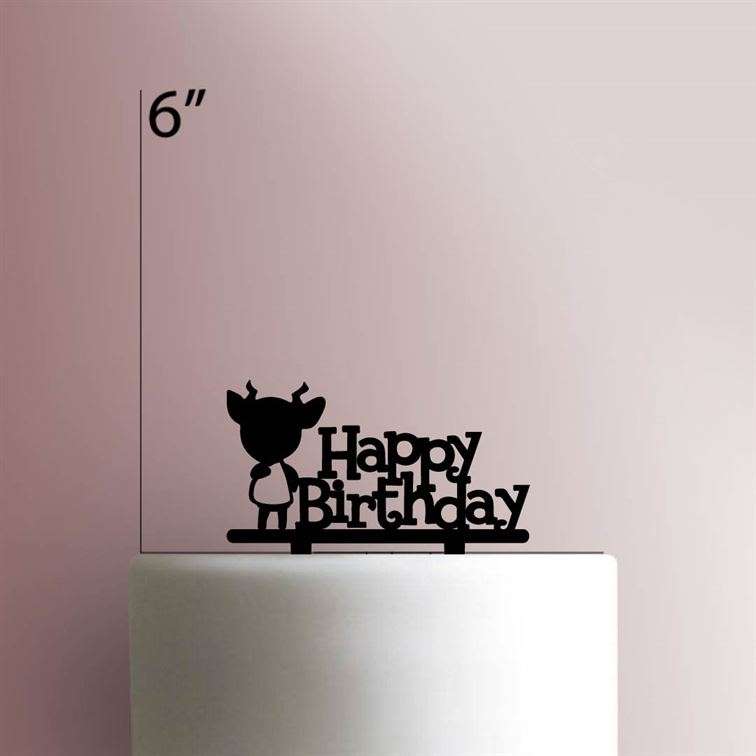 Animal Crossing Happy Birthday Antelope- Acrylic Cake Topper