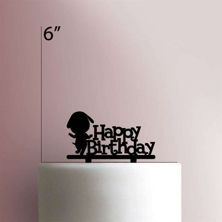 Animal Crossing Happy Birthday Dog- Acrylic Cake Topper