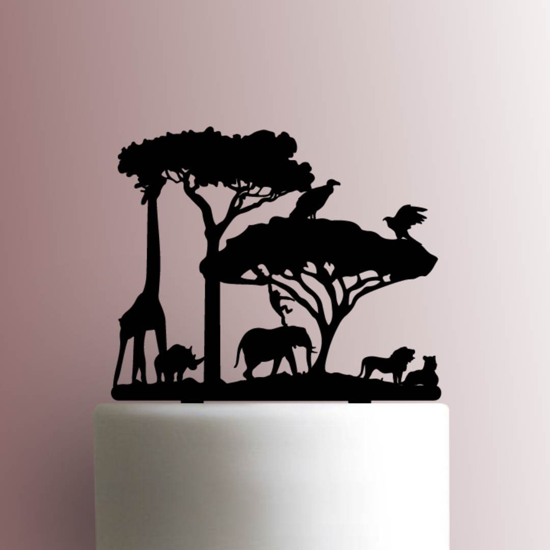 Animal Safari - Acrylic Cake Topper