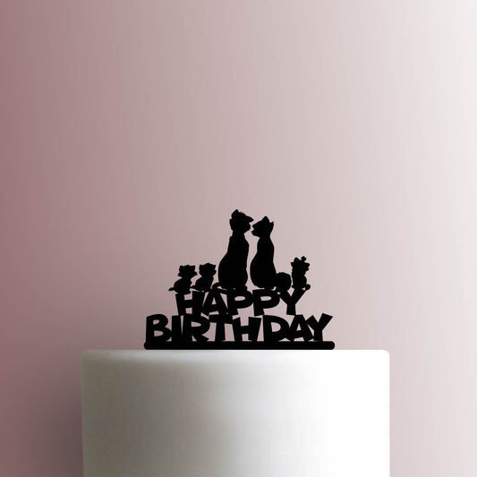 Aristocats Happy Birthday - Acrylic Cake Topper