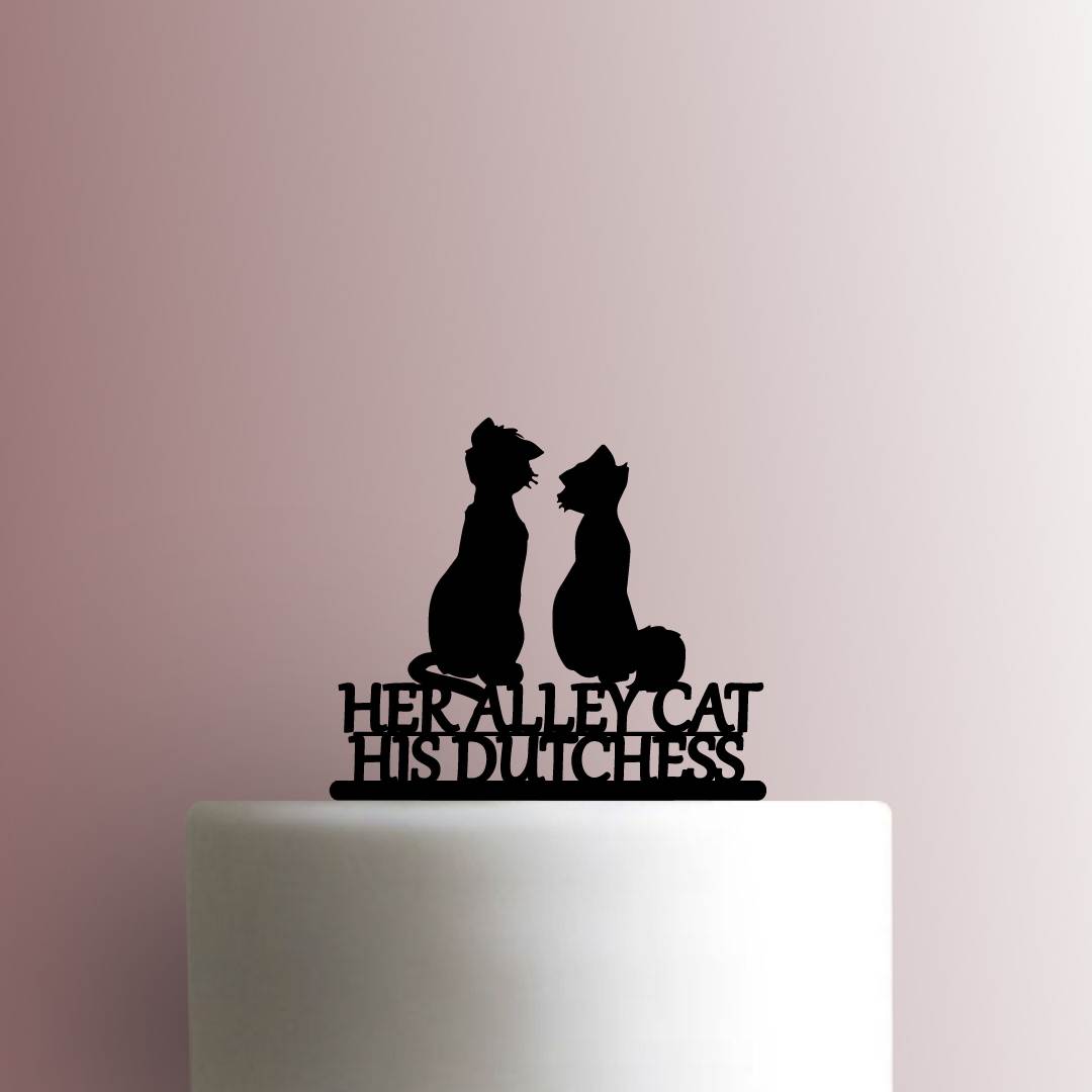 Aristocats ? Her Alley Cat His Dutchess - Acrylic Cake Topper