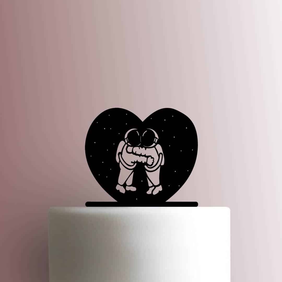 Astronaut Couple - Acrylic Cake Topper
