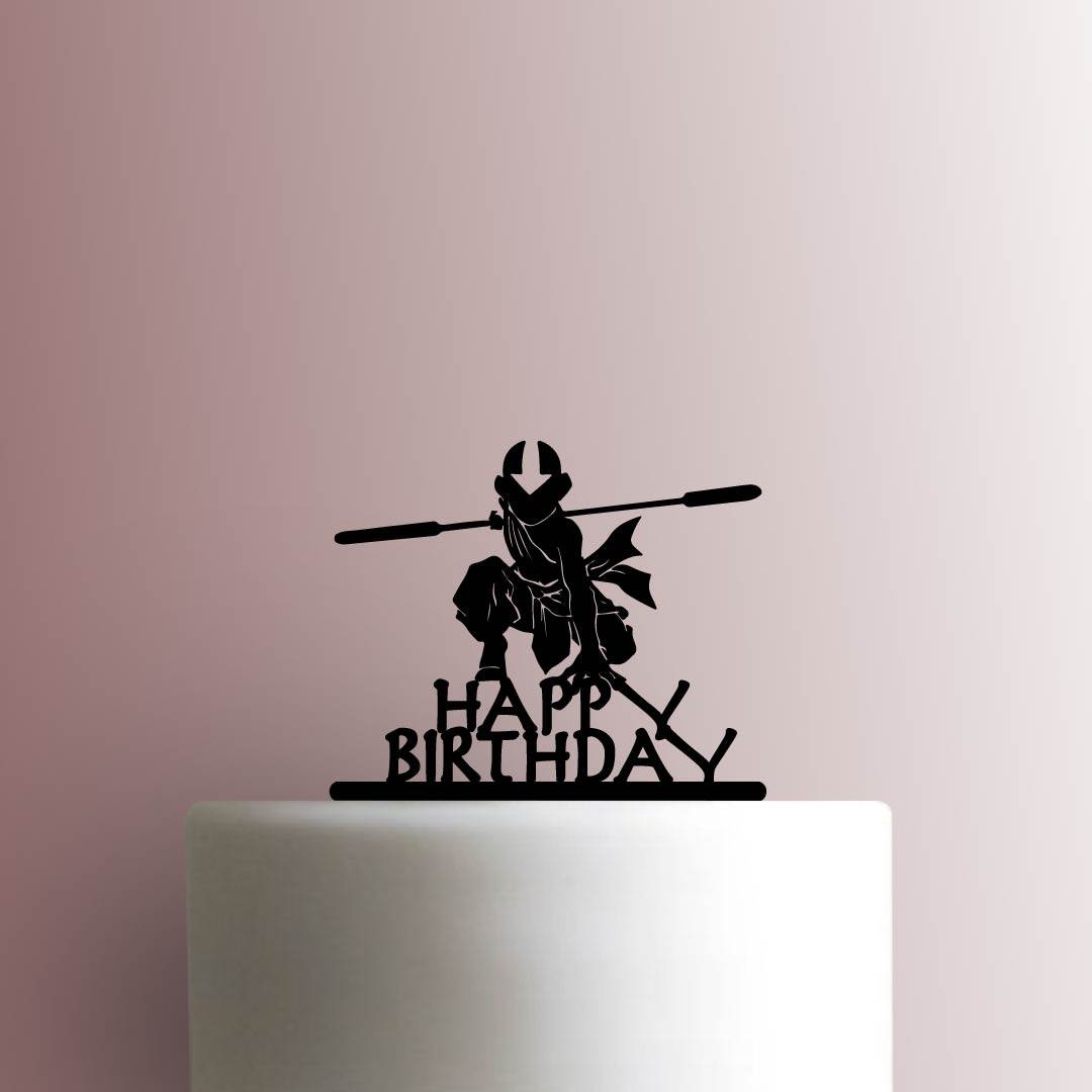 Avatar The Last Airbender ? Aang Happy Birthday - Acrylic Cake Topper