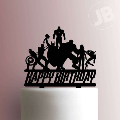 Avengers Happy Birthday- Acrylic Cake Topper