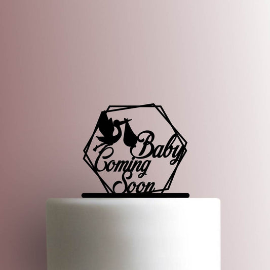 Baby Coming Soon - Acrylic Cake Topper