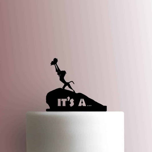 Baby Shower ? Lion King ? Gender Reveal Pride Rock Its A - Acrylic Cake Topper