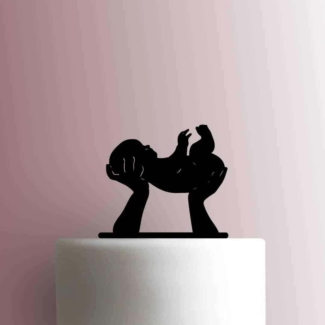 Baby in Hands - Acrylic Cake Topper