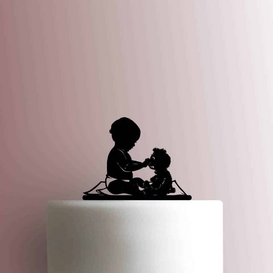 Baby with Teddy Bear - Acrylic Cake Topper