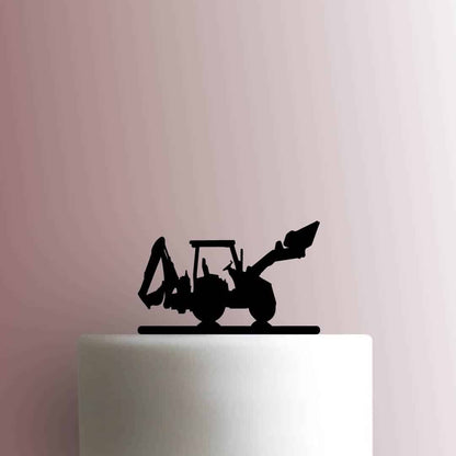 Backhoe Tractor - Acrylic Cake Topper
