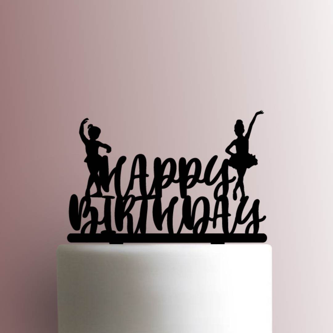Ballerina Happy Birthday - Acrylic Cake Topper