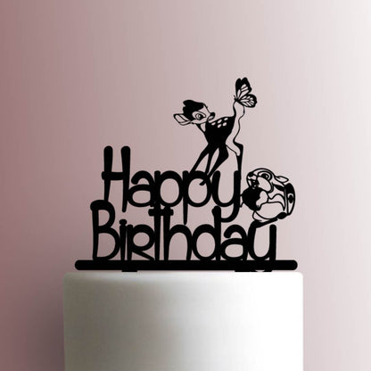 Bambi Happy Birthday - Acrylic Cake Topper