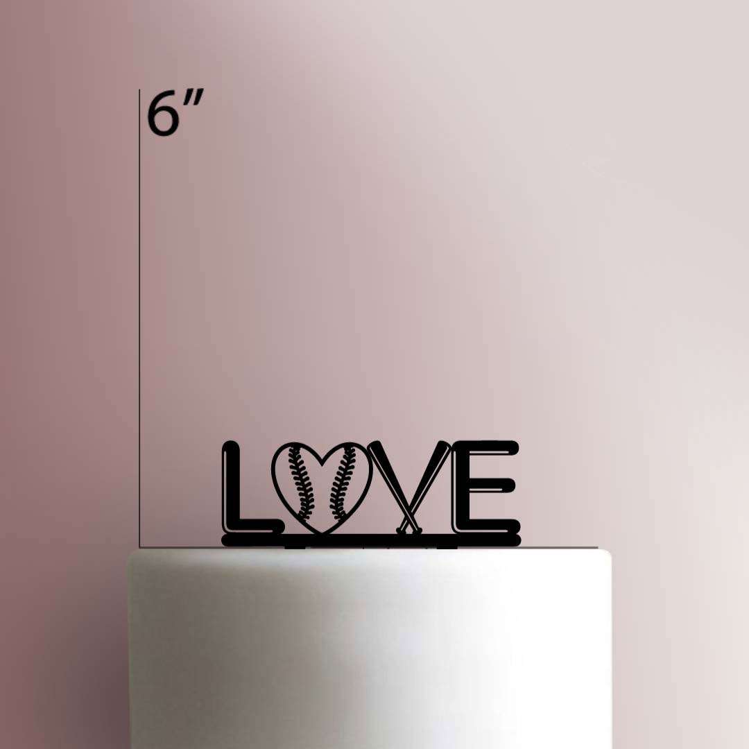 Baseball Love- Acrylic Cake Topper