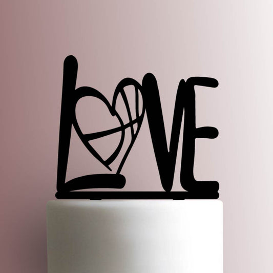 Basketball Love - Acrylic Cake Topper
