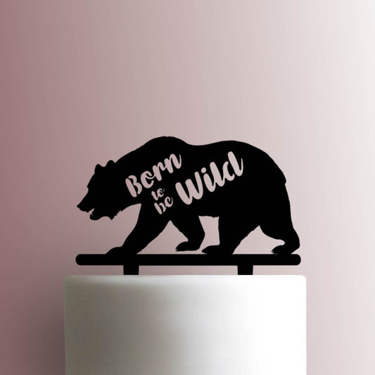 Bear Born To Be Wild - Acrylic Cake Topper