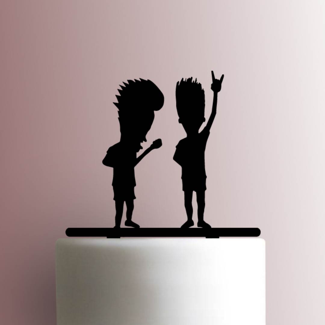 Beavis and Butthead Rocking Out - Acrylic Cake Topper
