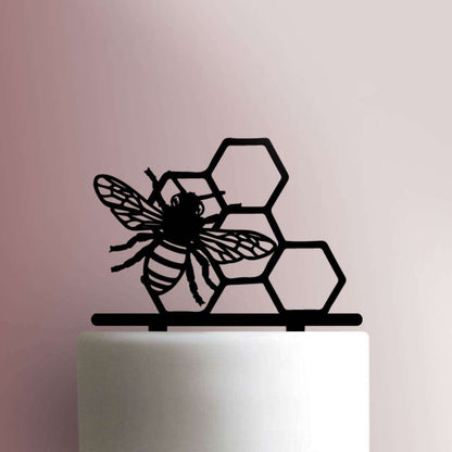 Bee and Honeycomb- Acrylic Cake Topper