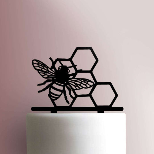 Bee and Honeycomb- Acrylic Cake Topper