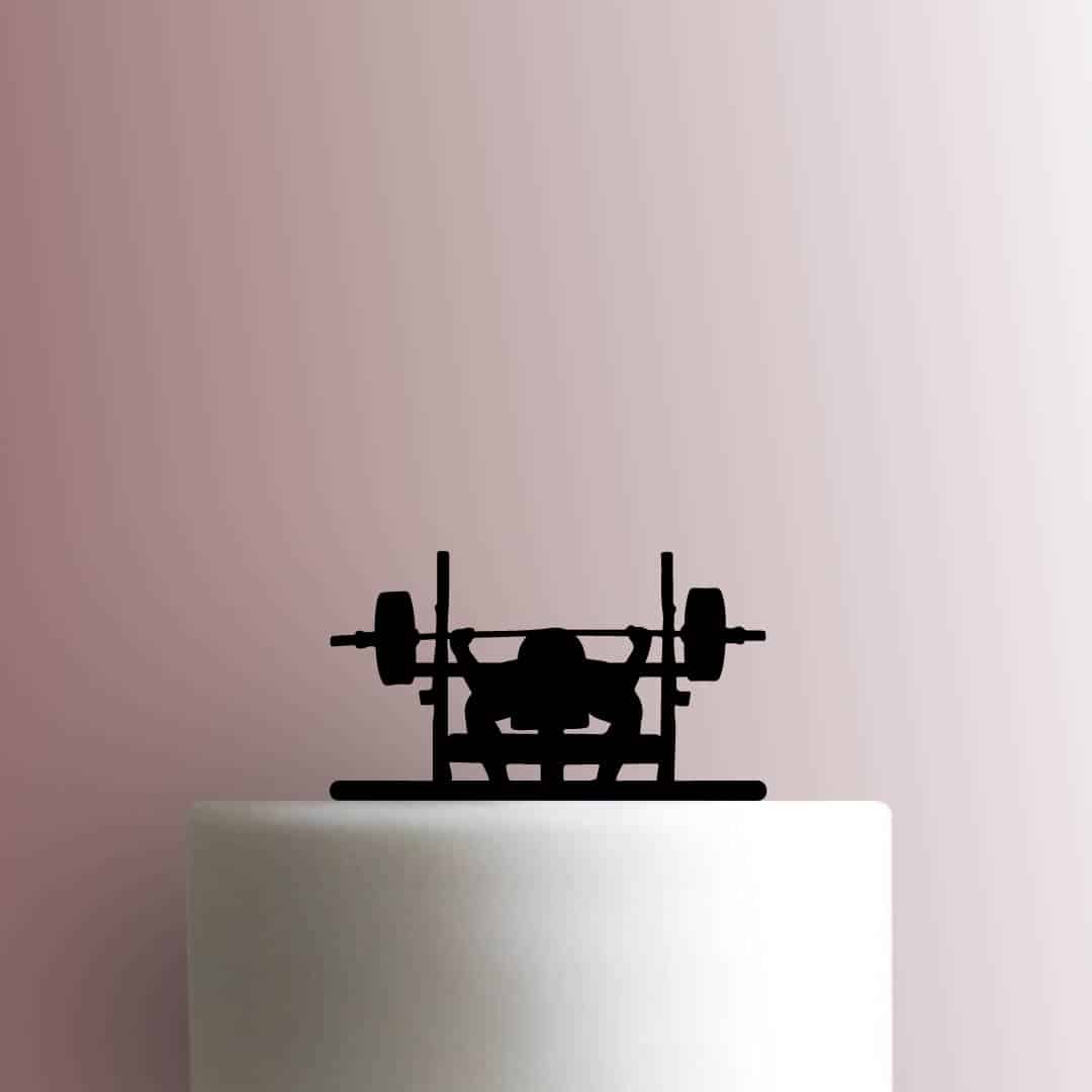 Bench Press Workout - Acrylic Cake Topper