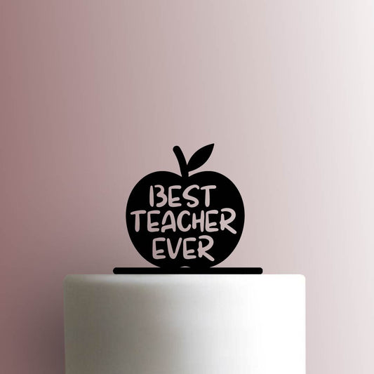 Best Teacher Ever Apple - Acrylic Cake Topper