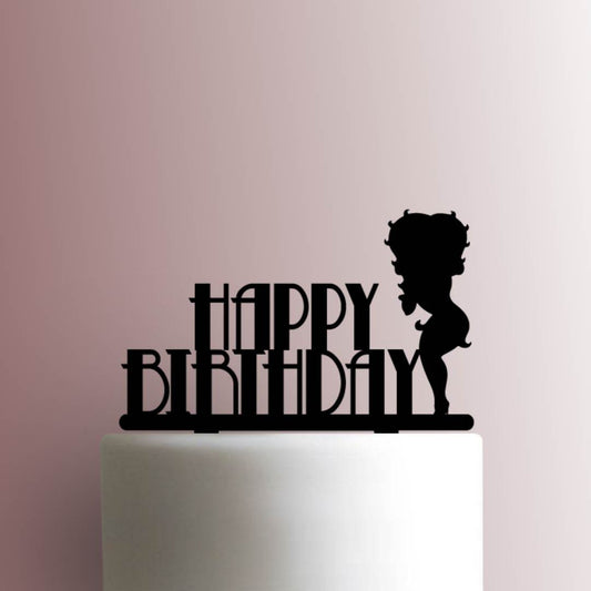 Betty Boop Happy Birthday - Acrylic Cake Topper