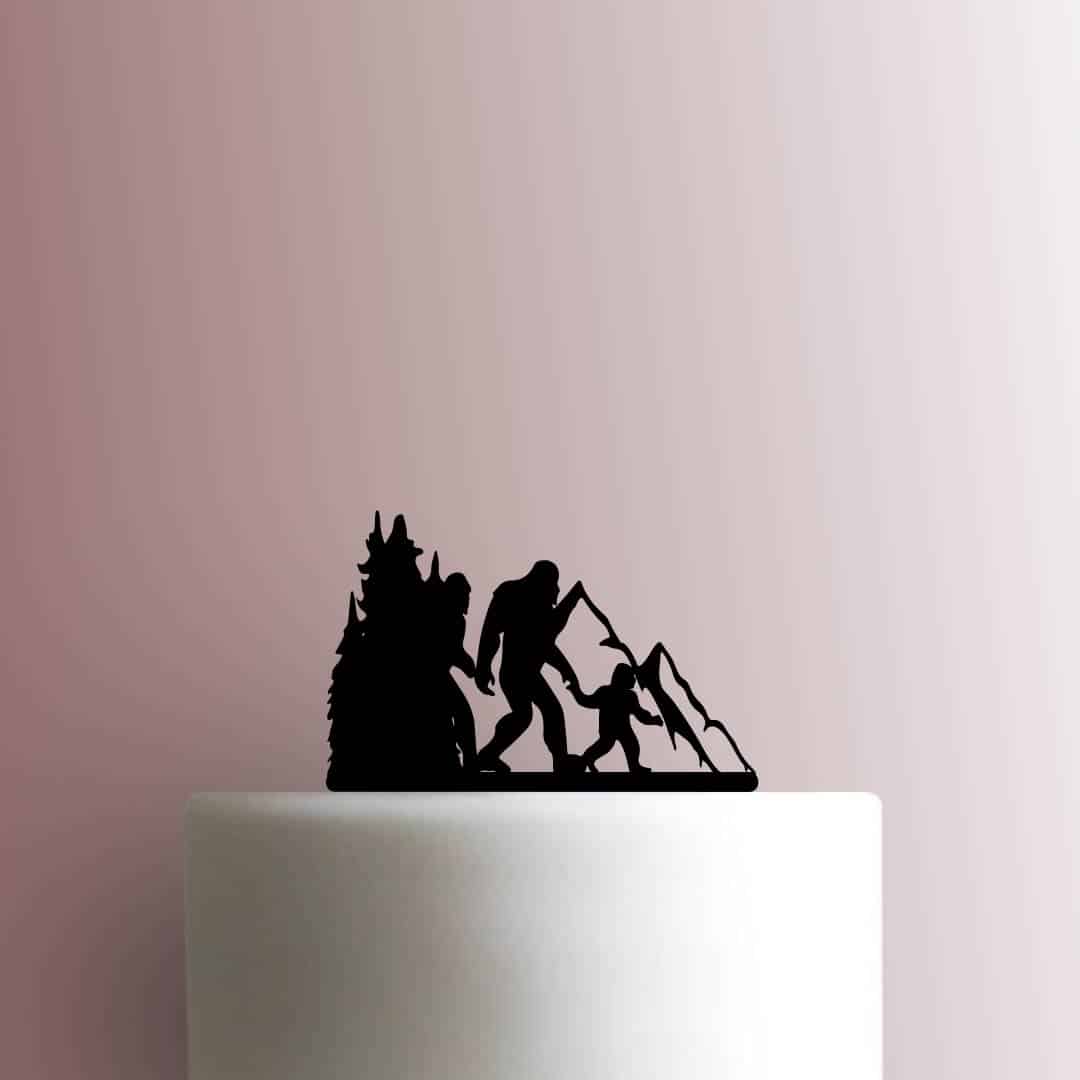 Bigfoot Sasquatch Family - Acrylic Cake Topper