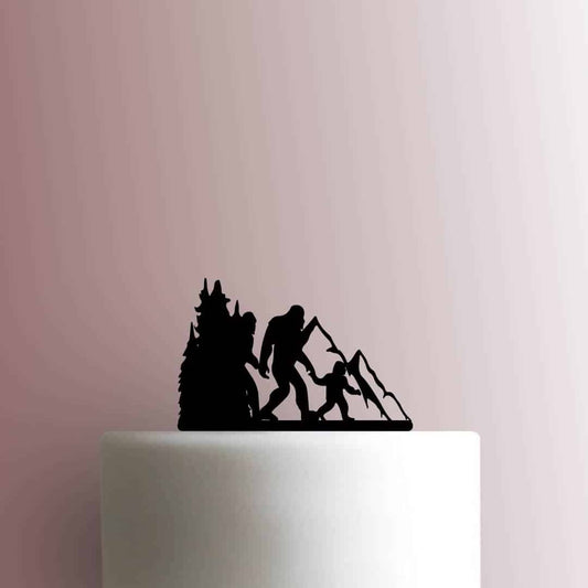 Bigfoot Sasquatch Family - Acrylic Cake Topper