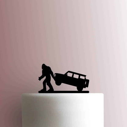 Bigfoot With Car - Acrylic Cake Topper