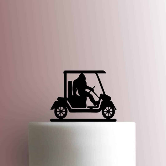 Bigfoot in Golf Cart - Acrylic Cake Topper
