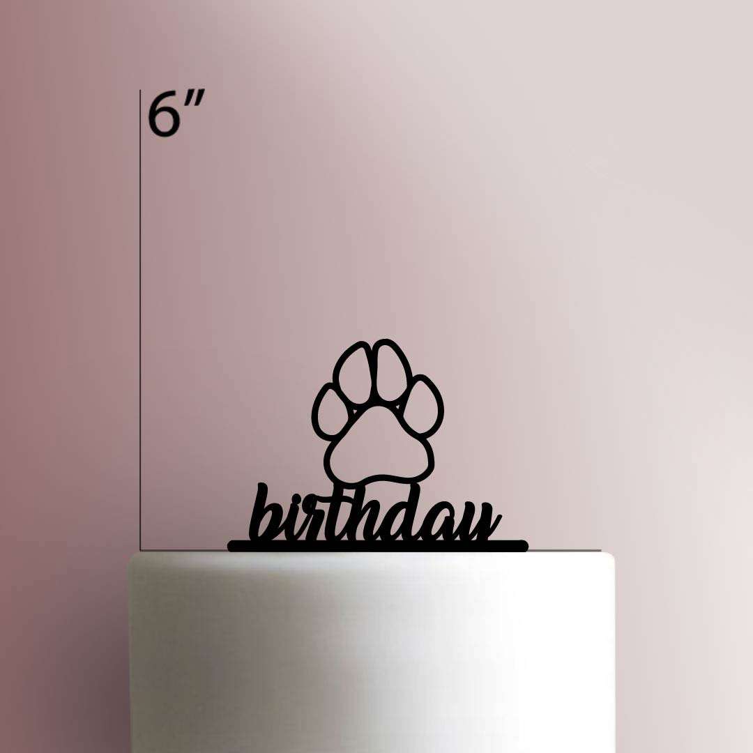 Birthday Paw- Acrylic Cake Topper