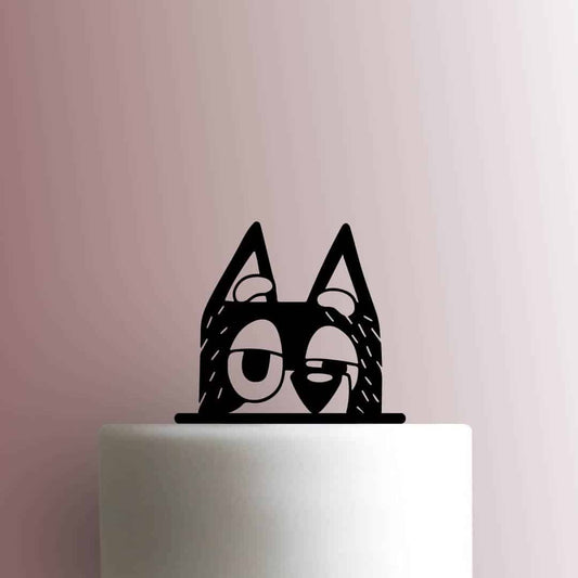 Bluey ? Bandit Head - Acrylic Cake Topper