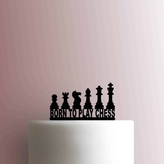 Born To Play Chess - Acrylic Cake Topper