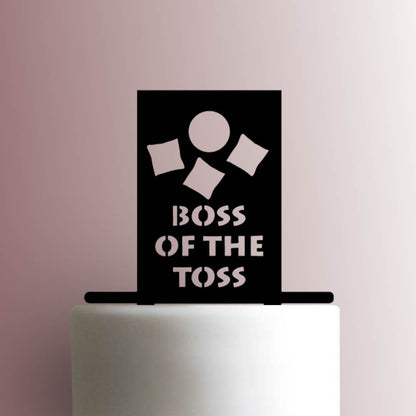 Boss of the Toss Cornhole Toss - Acrylic Cake Topper
