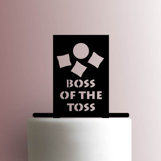 Boss of the Toss Cornhole Toss - Acrylic Cake Topper