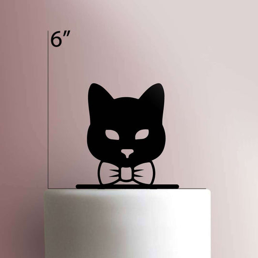 Bow Tie Cat- Acrylic Cake Topper