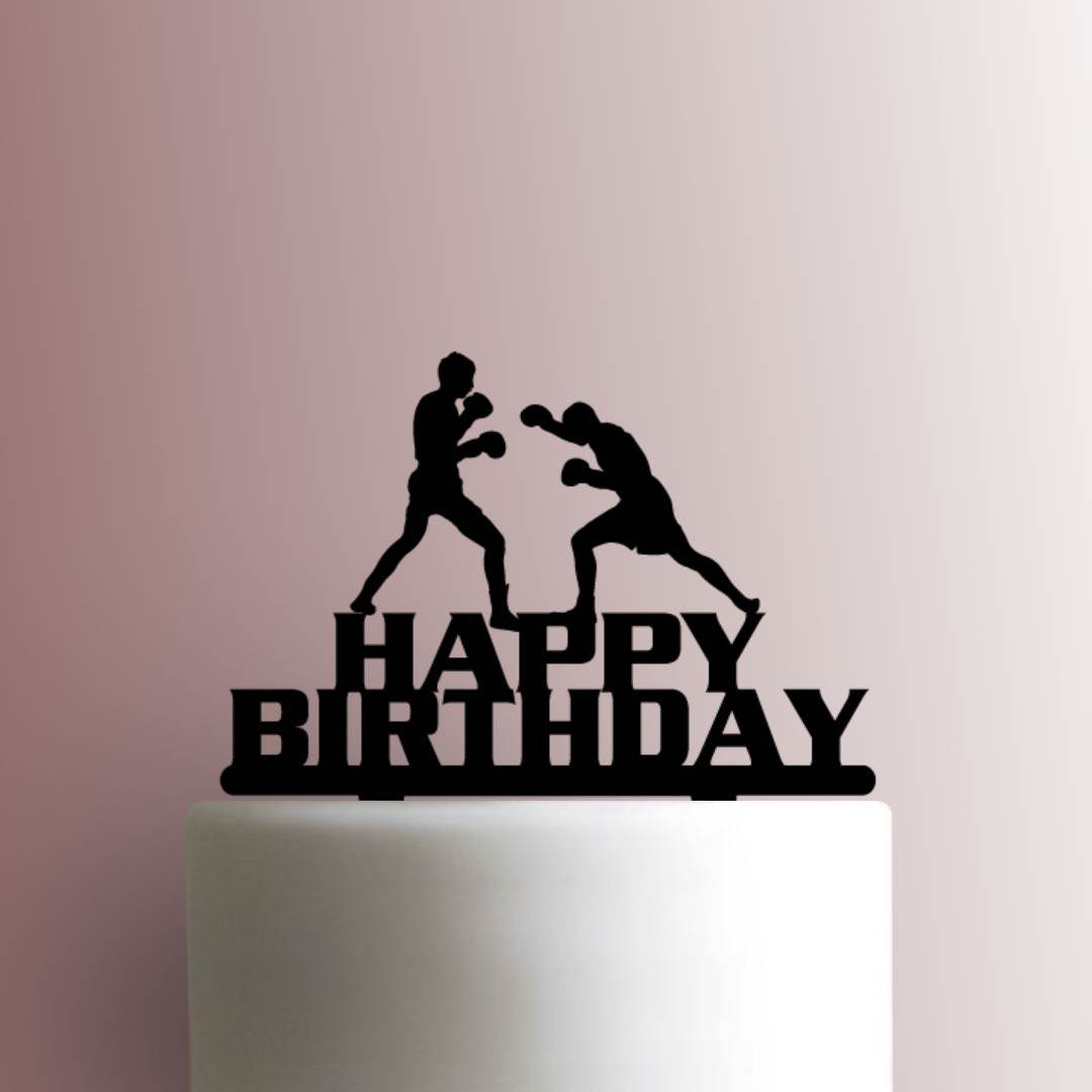 Boxing Happy Birthday - Acrylic Cake Topper