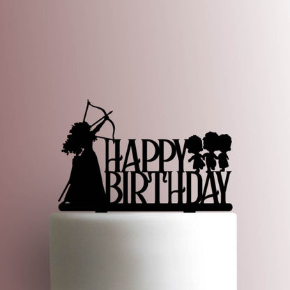 Brave Happy Birthday - Acrylic Cake Topper
