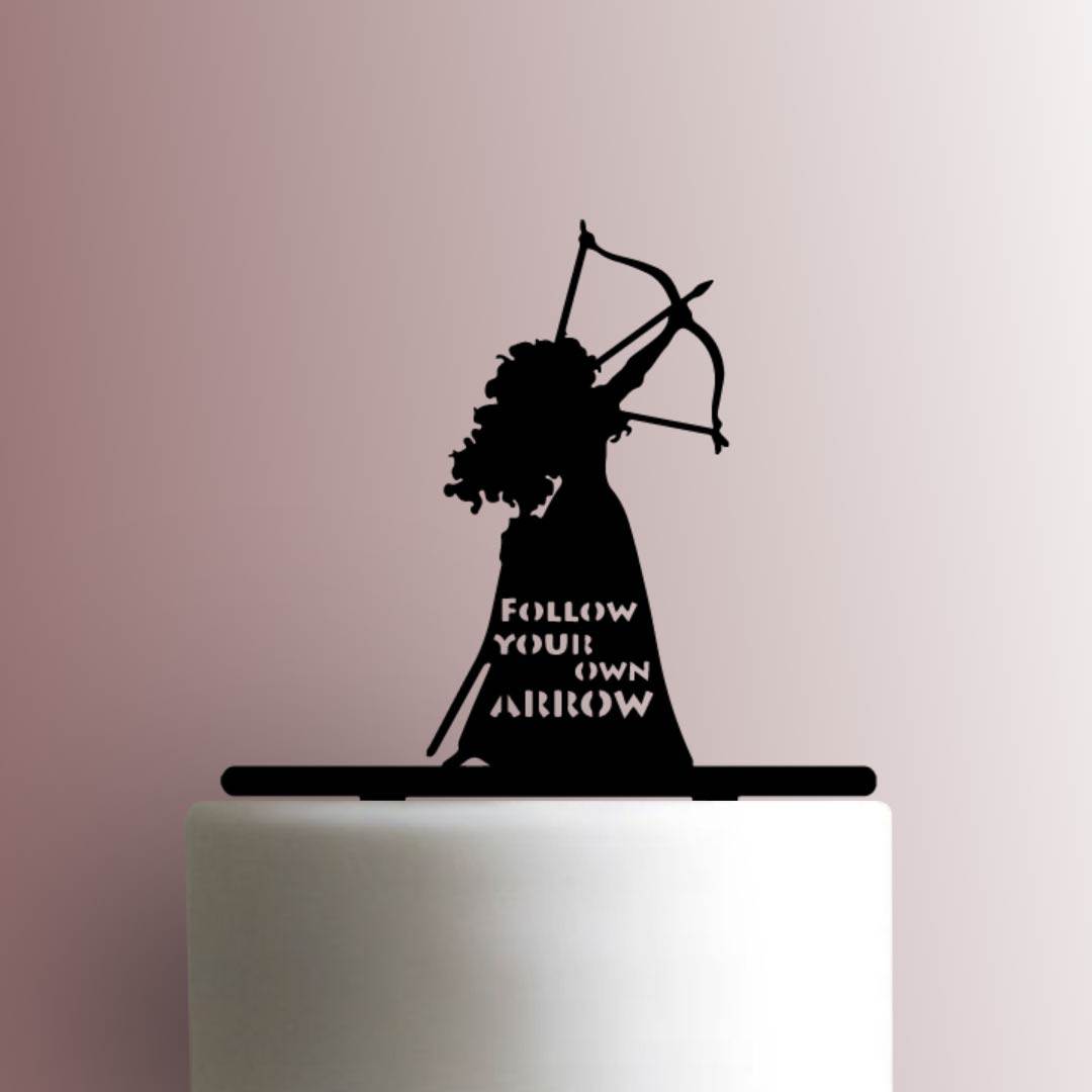 Brave ? Merida Follow Your Own Arrow - Acrylic Cake Topper
