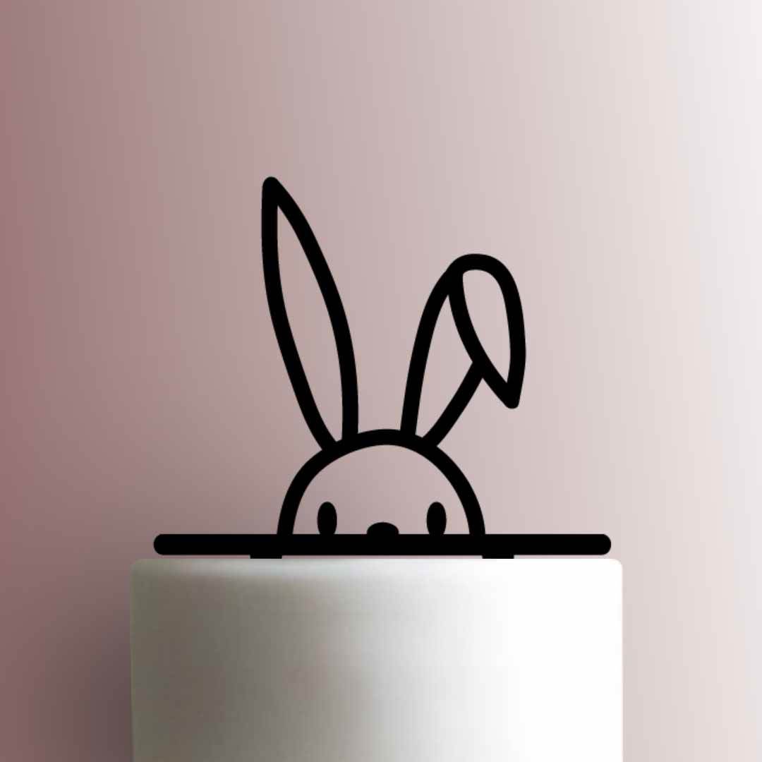 Bunny Peekaboo - Acrylic Cake Topper