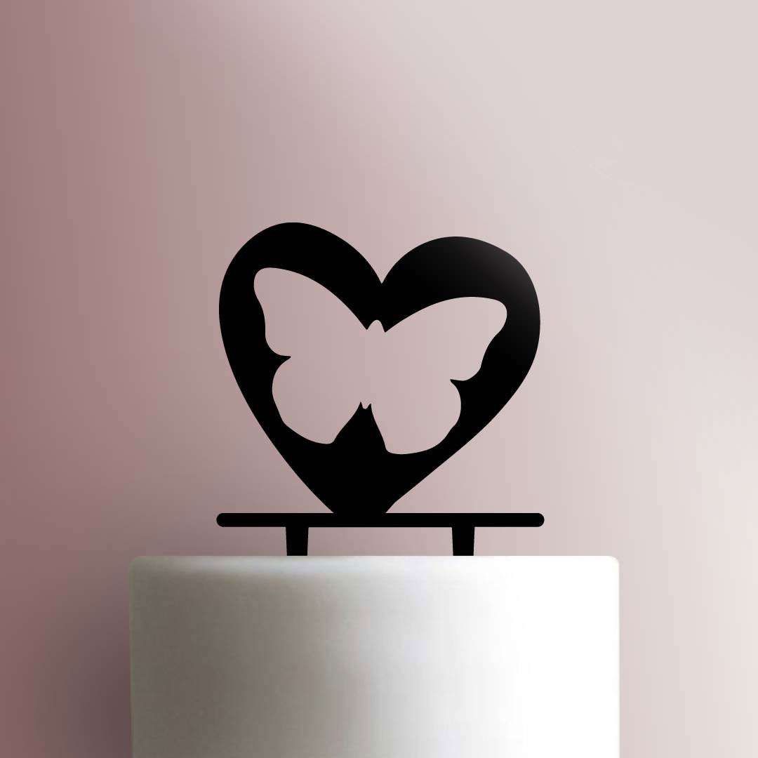 Butterfly Heart- Acrylic Cake Topper