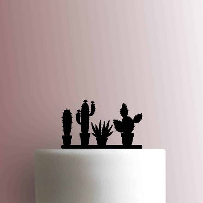 Cactus Potted Plants - Acrylic Cake Topper