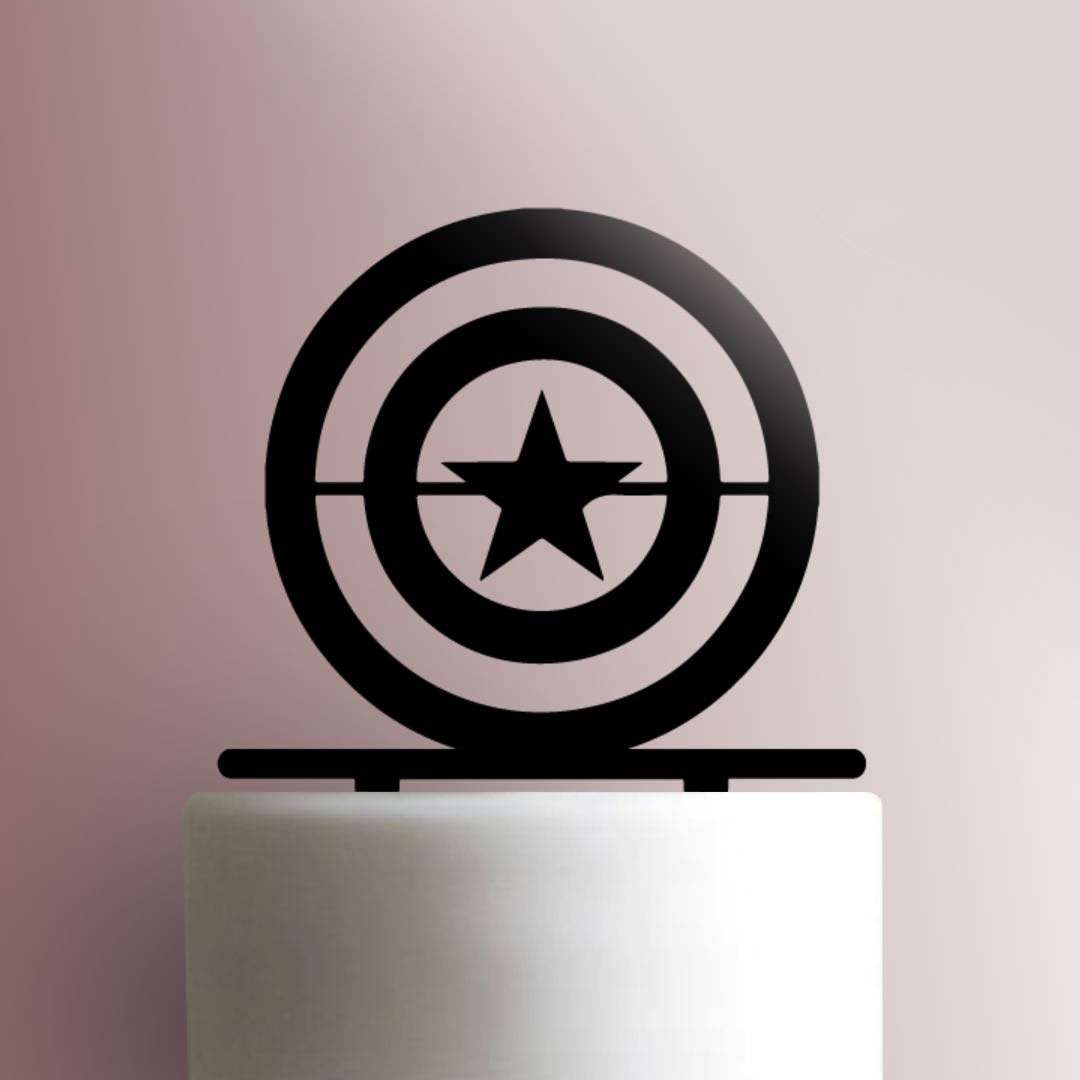 Captain America Shield- Acrylic Cake Topper