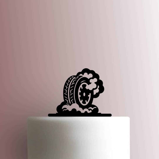 Car Tire Smoke - Acrylic Cake Topper